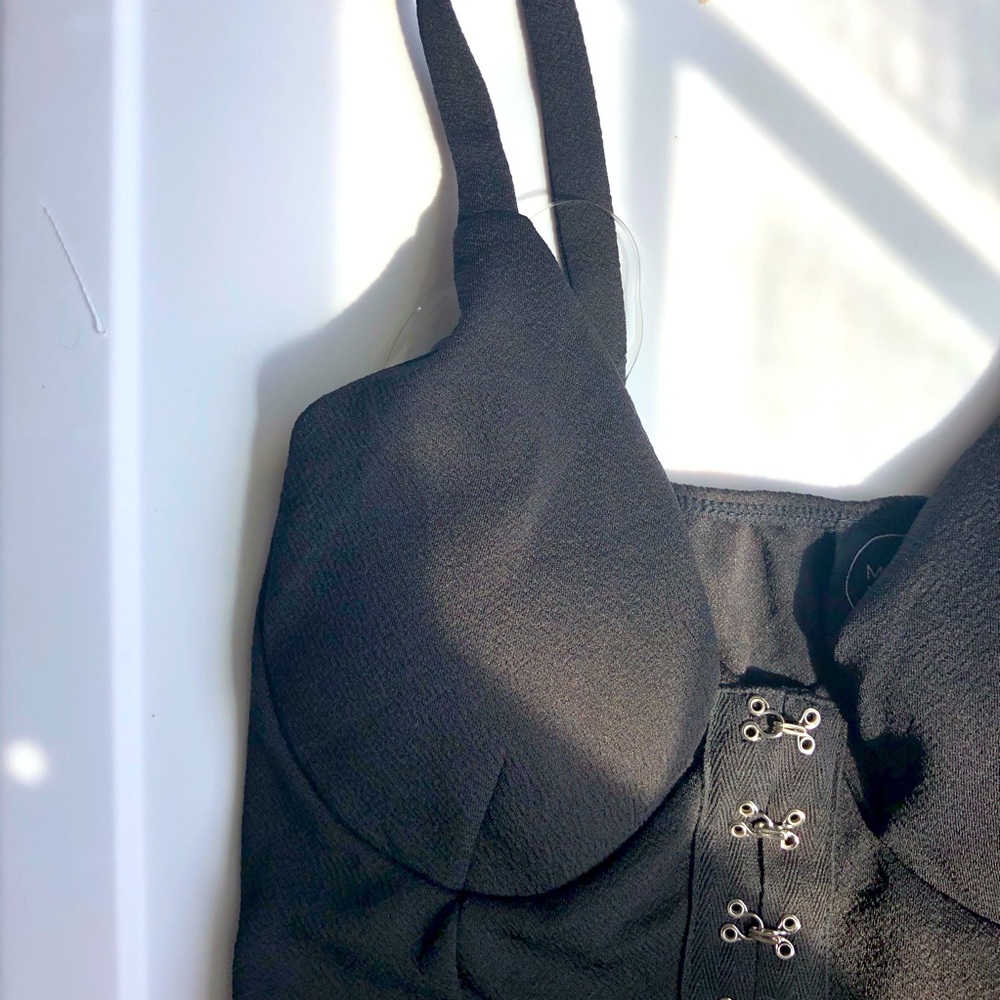 Madi Mase Women’s Black “Corset” Top